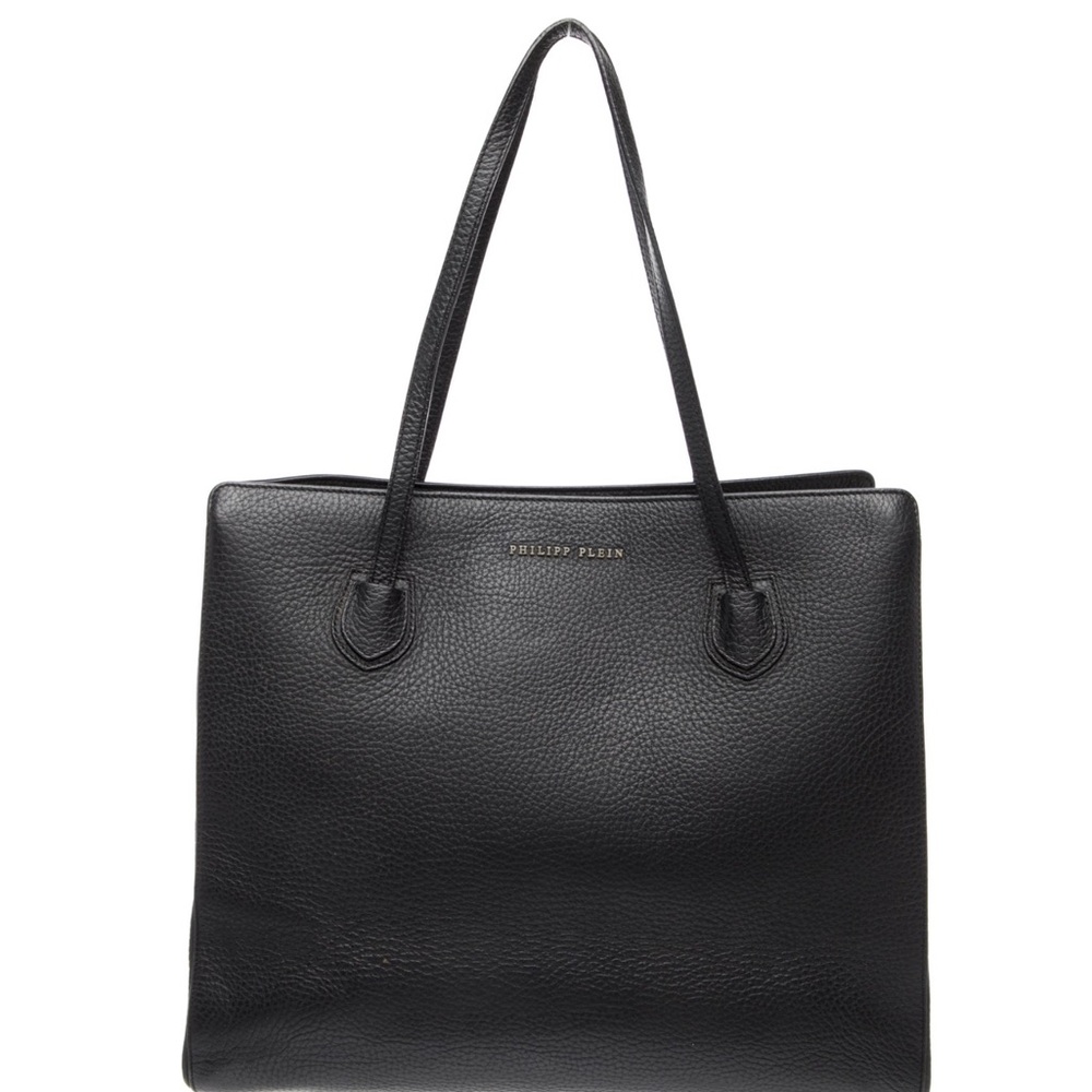 Philipp Plein “Better Tomorrow” Black Leather Tote with Crystal Skull Detail - Picture 3 of 5
